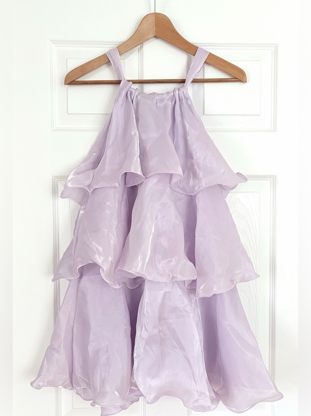 NWOT Storets Ruffle Halter Neck Mini Dress Size S/M